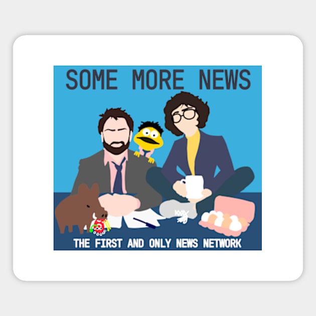 Some More News Minimalist Magnet by Vatar